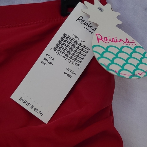 BURGUNDY RAISINS CURVE COSTA BOTTOM - Picture 4 of 6